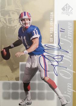 2000 SP Authentic - Sign of the Times #RB Rob Johnson Front