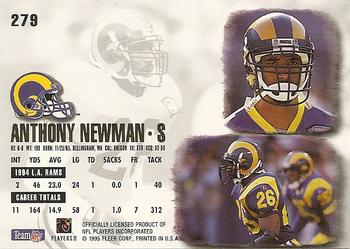 1995 Ultra #279 Anthony Newman Back