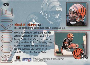 1995 Ultra #425 David Dunn Back