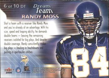 2000 Ultra - Dream Team #6 DT Randy Moss Back