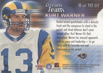 2000 Ultra - Dream Team #8 DT Kurt Warner Back