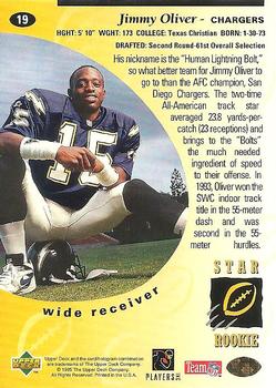 1995 Upper Deck #19 Jimmy Oliver Back