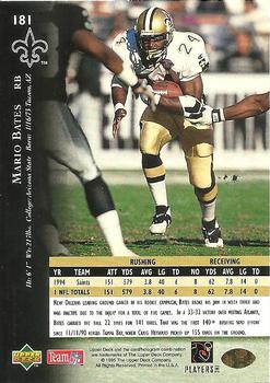 1995 Upper Deck #181 Mario Bates Back