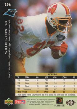 1995 Upper Deck #296 Willie Green Back