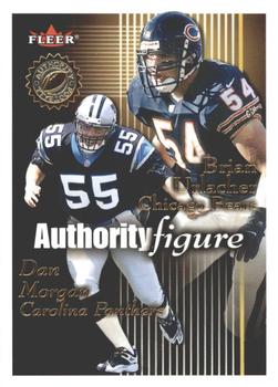 2001 Fleer Authority - Authority Figure #8 AF Dan Morgan / Brian Urlacher Front