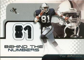 2001 Fleer E-X - Behind the Numbers #NNO Tim Brown Front