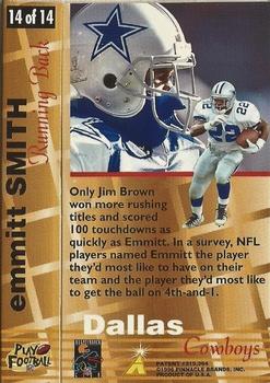 1996 Action Packed - 24kt Gold #14 Emmitt Smith Back
