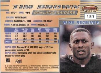 1996 Bowman's Best #123 Tim Brown Back