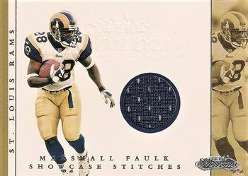 2001 Fleer Showcase - Showcase Stitches #NNO Marshall Faulk Front