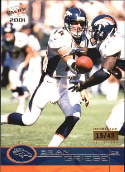 2001 Pacific - Premiere Date #139 Brian Griese Front
