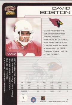 2001 Pacific - Retail LTD #1 David Boston Back