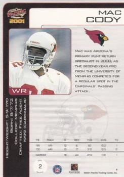 2001 Pacific - Retail LTD #2 Mac Cody Back