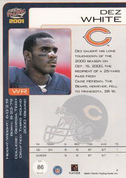 2001 Pacific - Retail LTD #86 Dez White Back