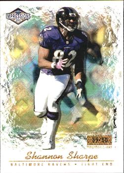 2001 Pacific Canvas Impressions - Premiere Date #14 Shannon Sharpe Front