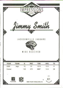 2001 Pacific Canvas Impressions - Premiere Date #61 Jimmy Smith Back
