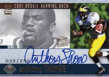 2001 Pacific Crown Royale - Rookie Signatures #29 Anthony Thomas Front