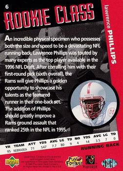 1996 Collector's Choice #6 Lawrence Phillips Back