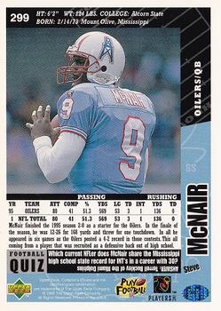 1996 Collector's Choice #299 Steve McNair Back