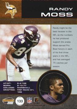 2001 Pacific Invincible - Retail #133 Randy Moss Back