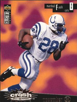 1996 Collector's Choice - You Crash the Game Silver #CG24 Marshall Faulk Front