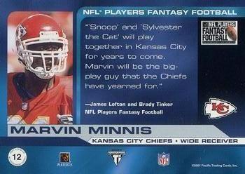 2001 Pacific Private Stock Titanium - 2002 Hawaii Trade Conference Players Fantasy Silver #12 Marvin Minnis Back