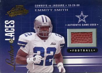 2001 Playoff Absolute Memorabilia - Leather and Laces #LL21 Emmitt Smith Front