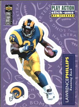 1996 Collector's Choice Update - Play Action Stick-Ums #S15 Lawrence Phillips Front