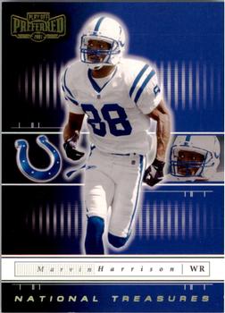 2001 Playoff Preferred - National Treasures Gold #17 Marvin Harrison Front