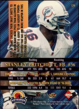 1996 Collector's Edge Advantage #129 Stanley Pritchett Back