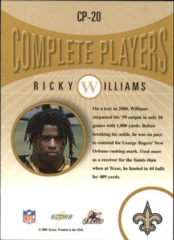 2001 Score - Complete Players #CP-20 Ricky Williams Back