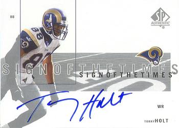 2001 SP Authentic - Sign of the Times #TH Torry Holt Front