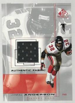 2001 SP Game Used Edition - Authentic Fabric #JA Jamal Anderson Front