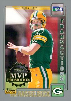2001 Topps - MVP Promotion #NNO Matt Hasselbeck Front