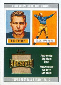 2001 Topps Archives - Relic Seats #AS-BST Bart Starr Front