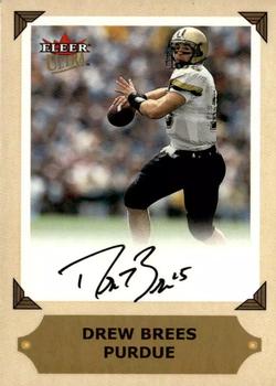 2001 Ultra - College Greats Previews Autographs #NNO Drew Brees Front