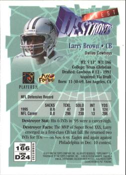 1996 Finest #166 Larry Brown Back