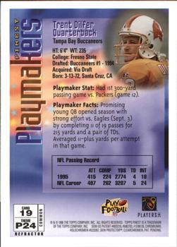 1996 Finest - Refractors #19 Trent Dilfer Back