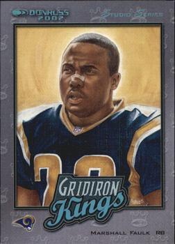 2002 Donruss - Gridiron Kings Studio #GK-19 Marshall Faulk Front