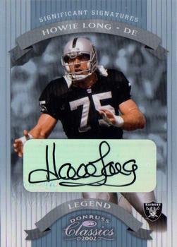 2002 Donruss Classics - Significant Signatures #145 Howie Long Front