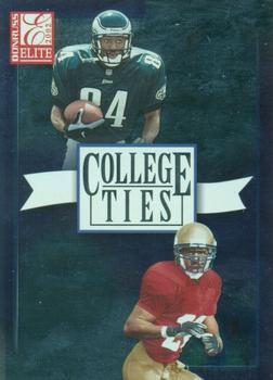 2002 Donruss Elite - College Ties #CT-12 Freddie Mitchell / DeShaun Foster Front