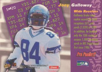 1996 Fleer - Statistically Speaking #5 Joey Galloway Back