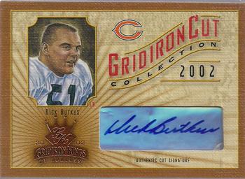 2002 Donruss Gridiron Kings - Gridiron Cut Collection #GC-4 Dick Butkus Front