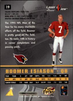 1996 Pinnacle Laser View #19 Boomer Esiason Back