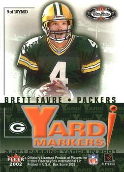 2002 Fleer Box Score - Yard Markers Duals #9YMD Ahman Green / Brett Favre Back