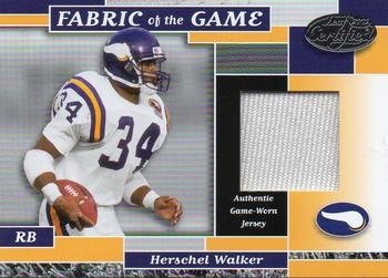2002 Leaf Certified - Fabric of the Game #FG 16 Herschel Walker Front