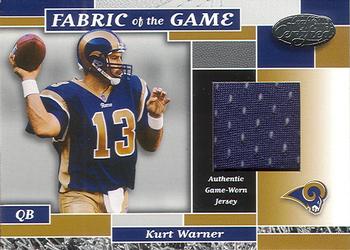 2002 Leaf Certified - Fabric of the Game #FG 47 Kurt Warner Front
