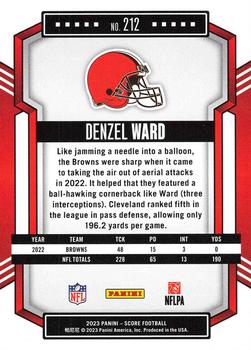 2023 Score #212 Denzel Ward Back