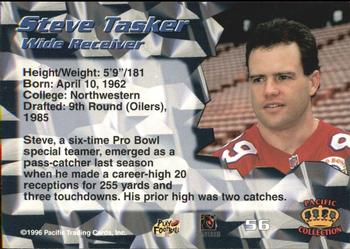 1996 Pacific #56 Steve Tasker Back