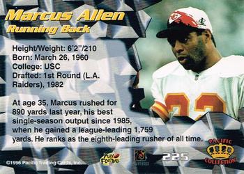 1996 Pacific #225 Marcus Allen Back