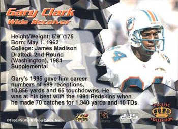 1996 Pacific #235 Gary Clark Back